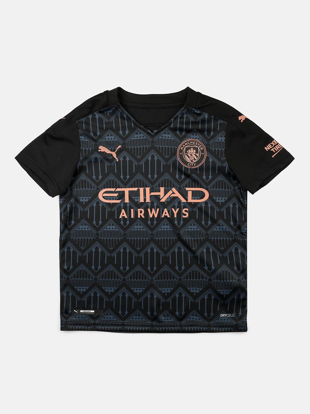 

Puma Boys Black & Beige MCFC AWAY Replica PrintFootball T-shirt