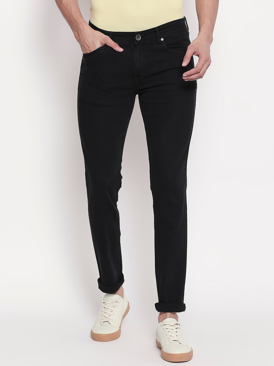 

High Star Men Black Slim Fit Mid-Rise Clean Look Stretchable Jeans