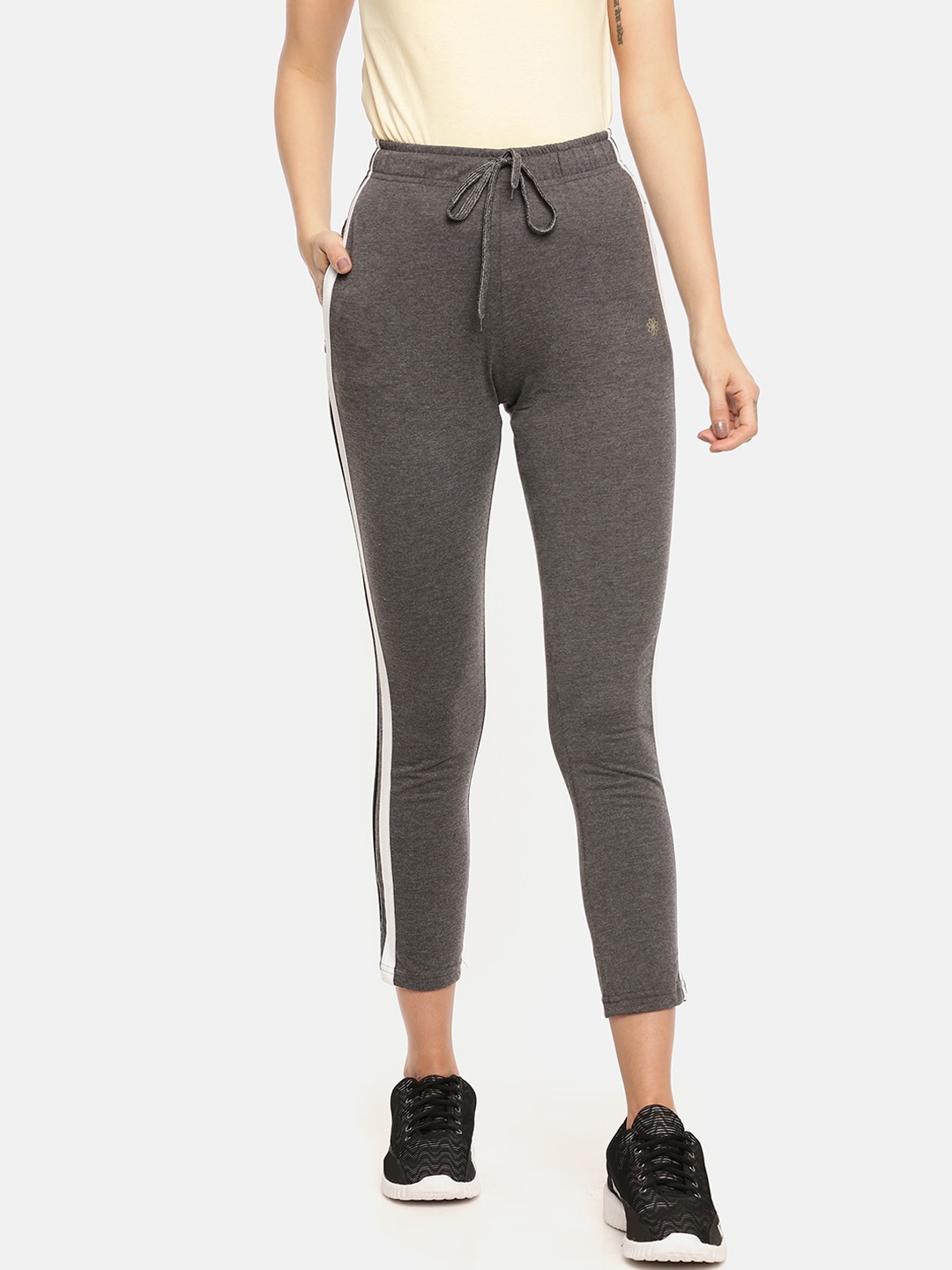 

Dollar Missy Women Charcoal Grey Solid Track Pants