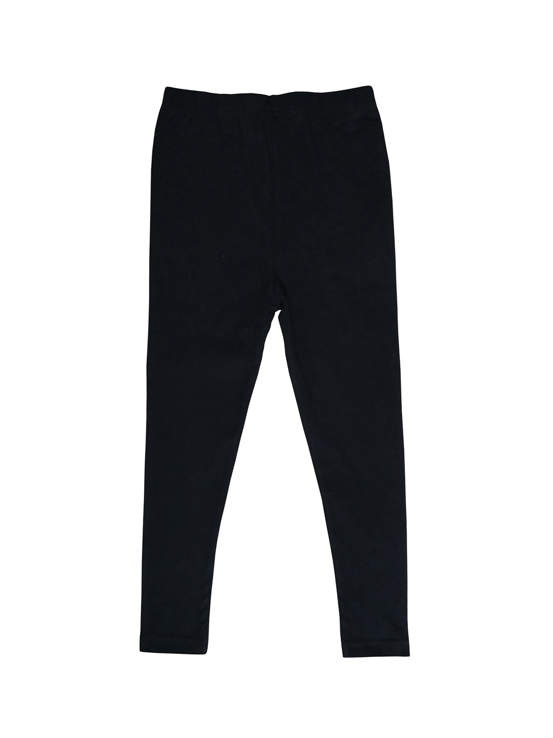 

KiddoPanti Girls Black Solid Ankle-Length Leggings