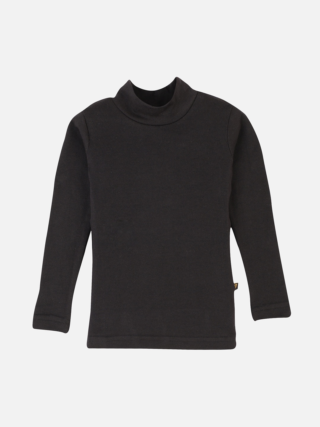 

PROTEENS Girls Black Solid High Neck T-shirt