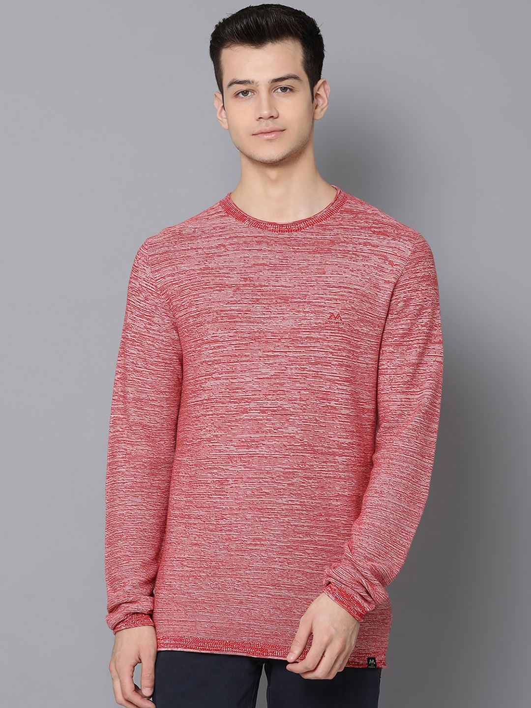 

LINDBERGH Men Red Solid Pullover Sweatshirt