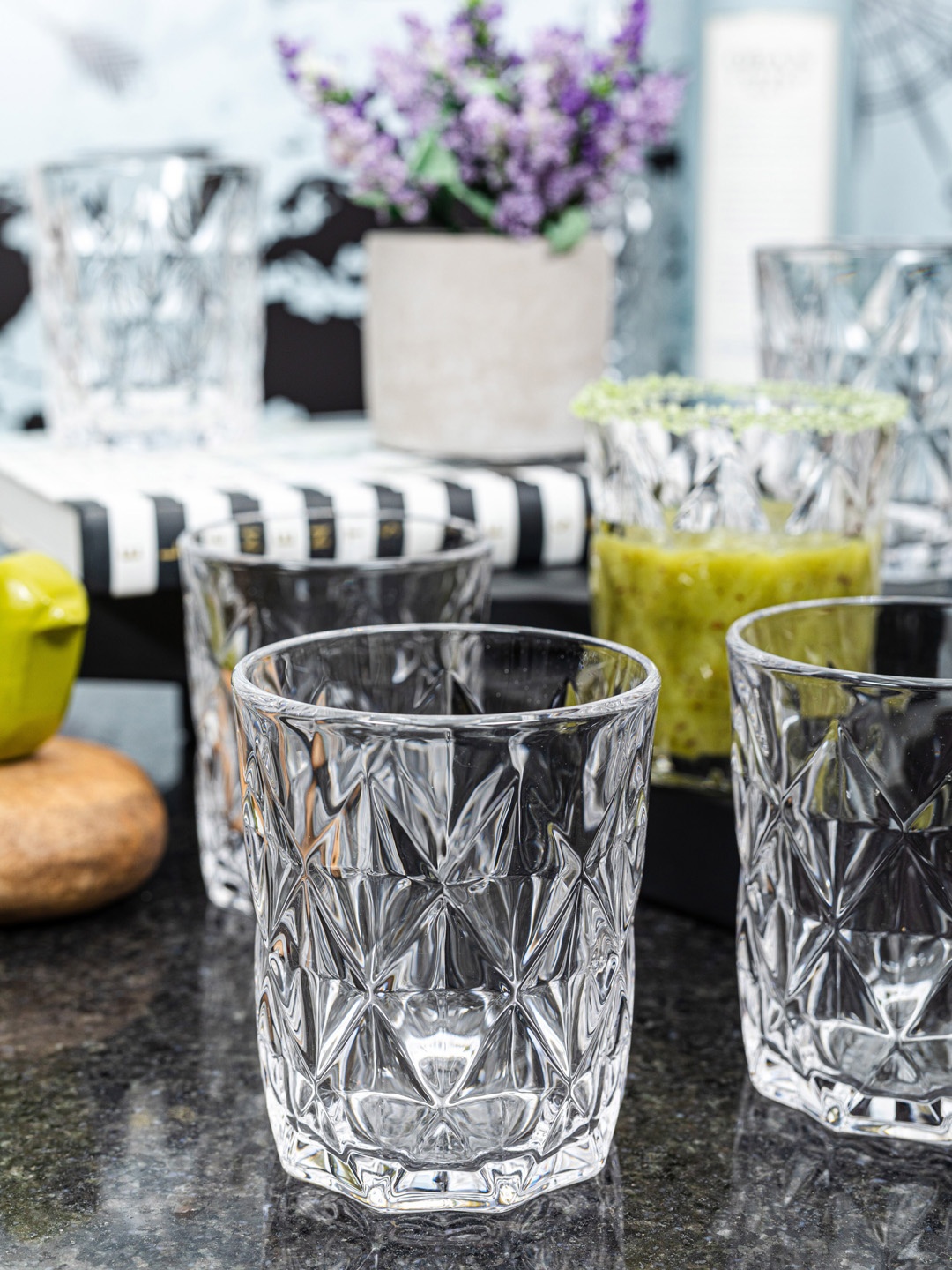 

GOODHOMES Set of 6 Premium Glass Tumblers, Transparent