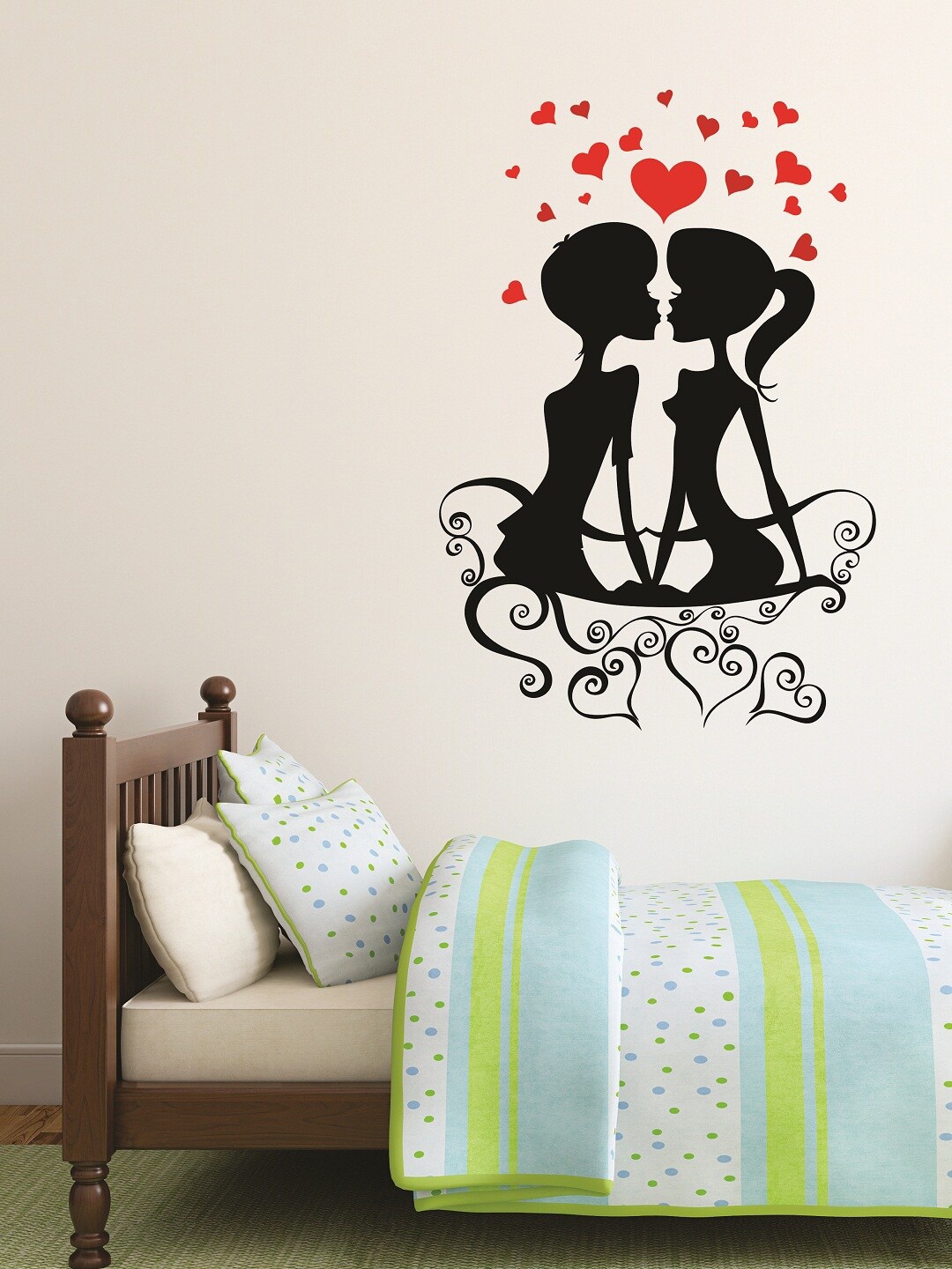 

WALLSTICK Black & Red Love Large Vinyl Wall Sticker