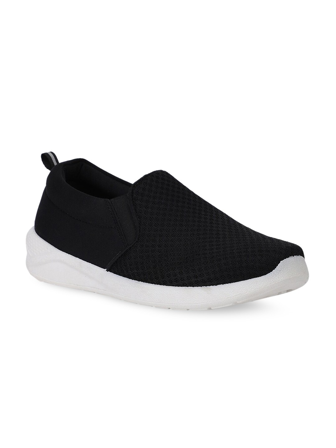 

Bata Men Black Woven Design Slip-On Sneakers