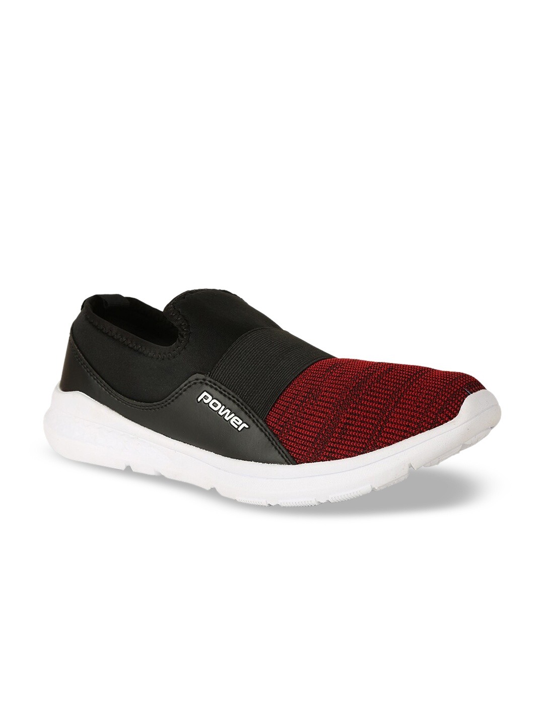

Bata Men Red & Black Colourblocked Slip-On Sneakers