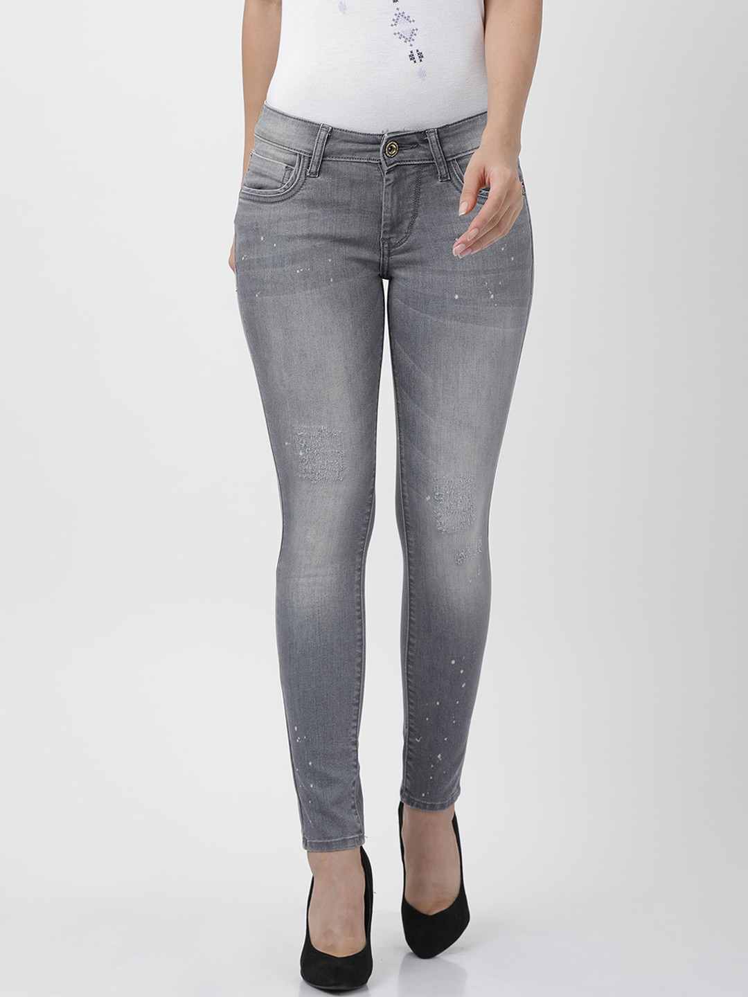 

Llak Jeans Women Grey Skinny Fit Jeans