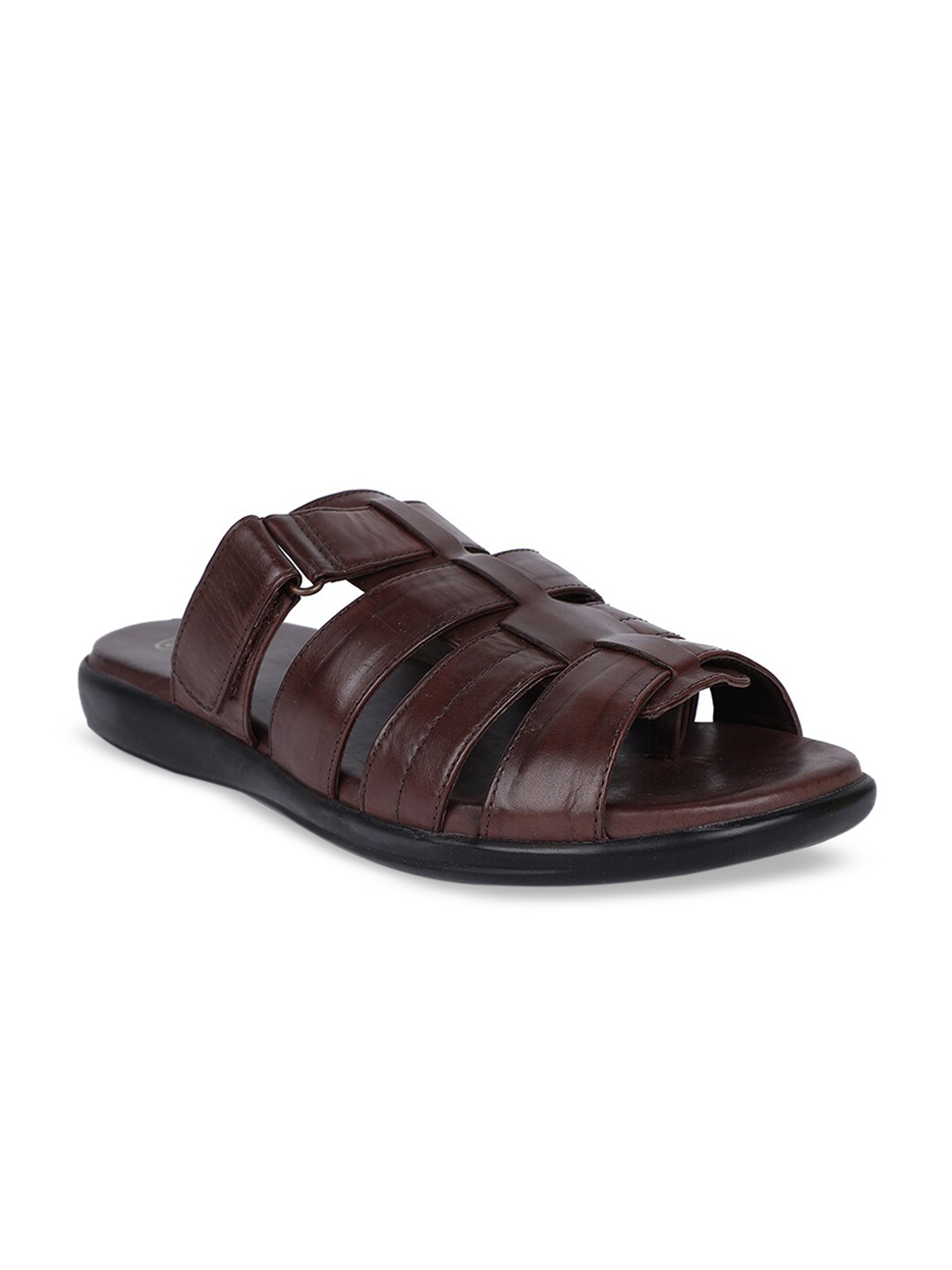 

Scholl Men Coffee Brown Leather Comfort Sandals