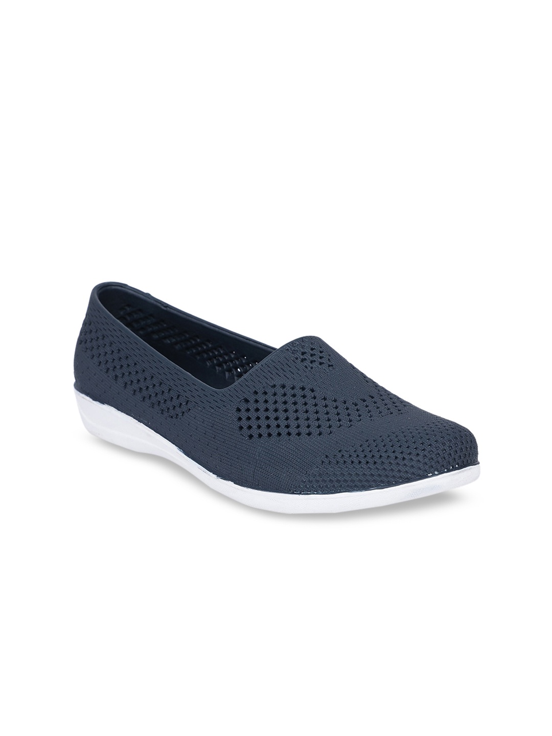 

Sandak by Bata Women Blue Woven Design Plastic Ballerinas