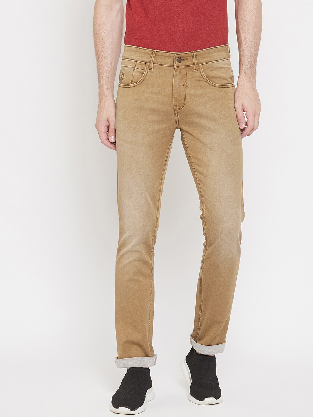 

Crimsoune Club Men Khaki Slim Fit Mid-Rise Clean Look Jeans