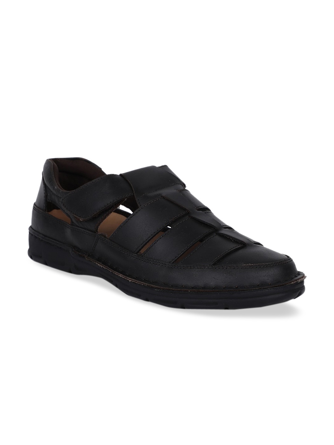 

Scholl Men Black Leather Sandals
