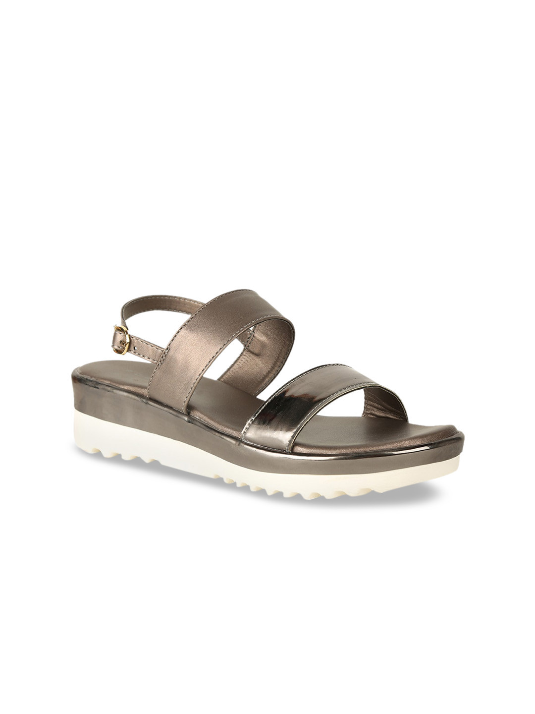 

Footin Women Grey & White Solid Heels