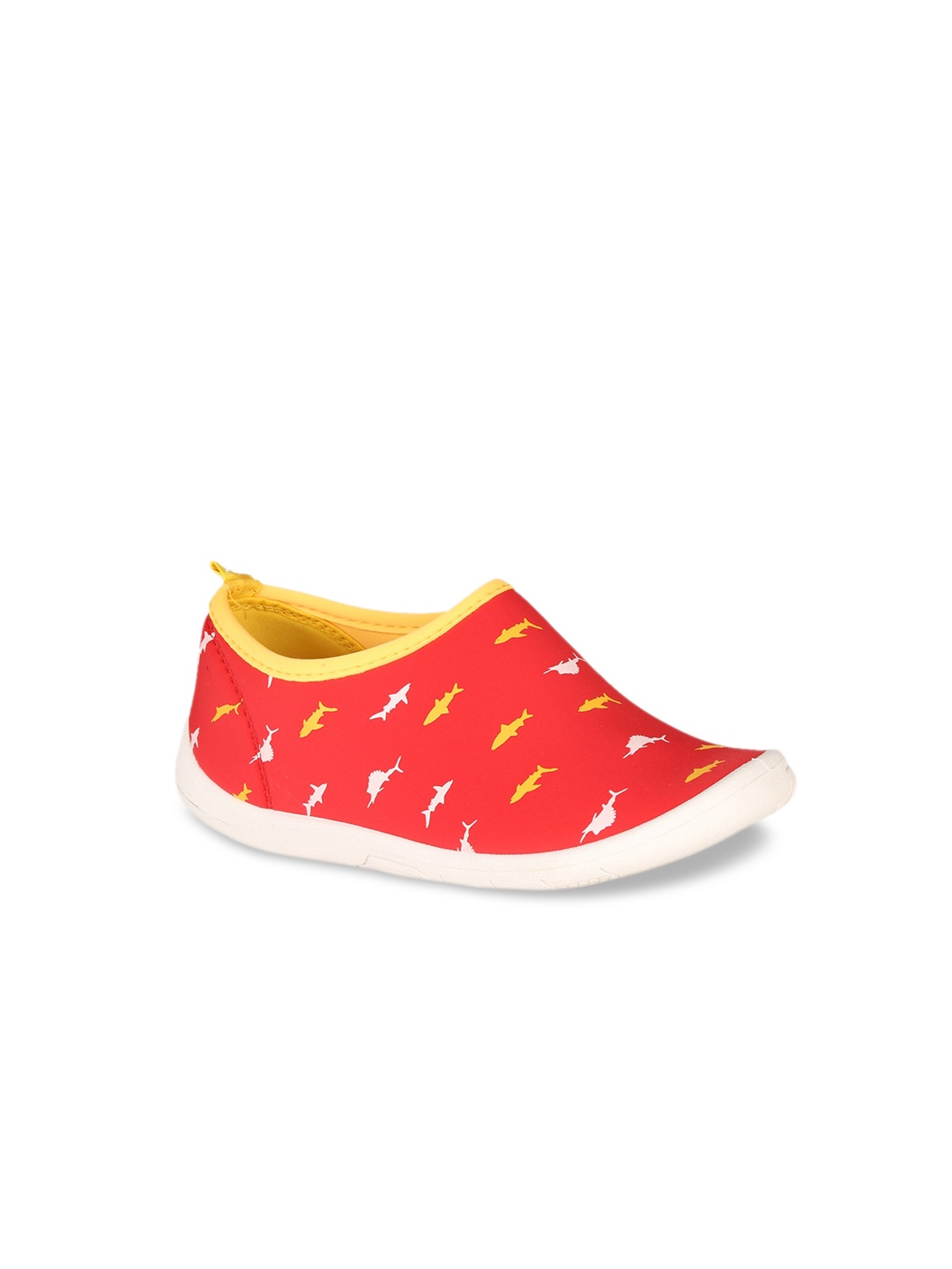

Bubblegummers Boys Red & Yellow Printed Slip-On Sneakers