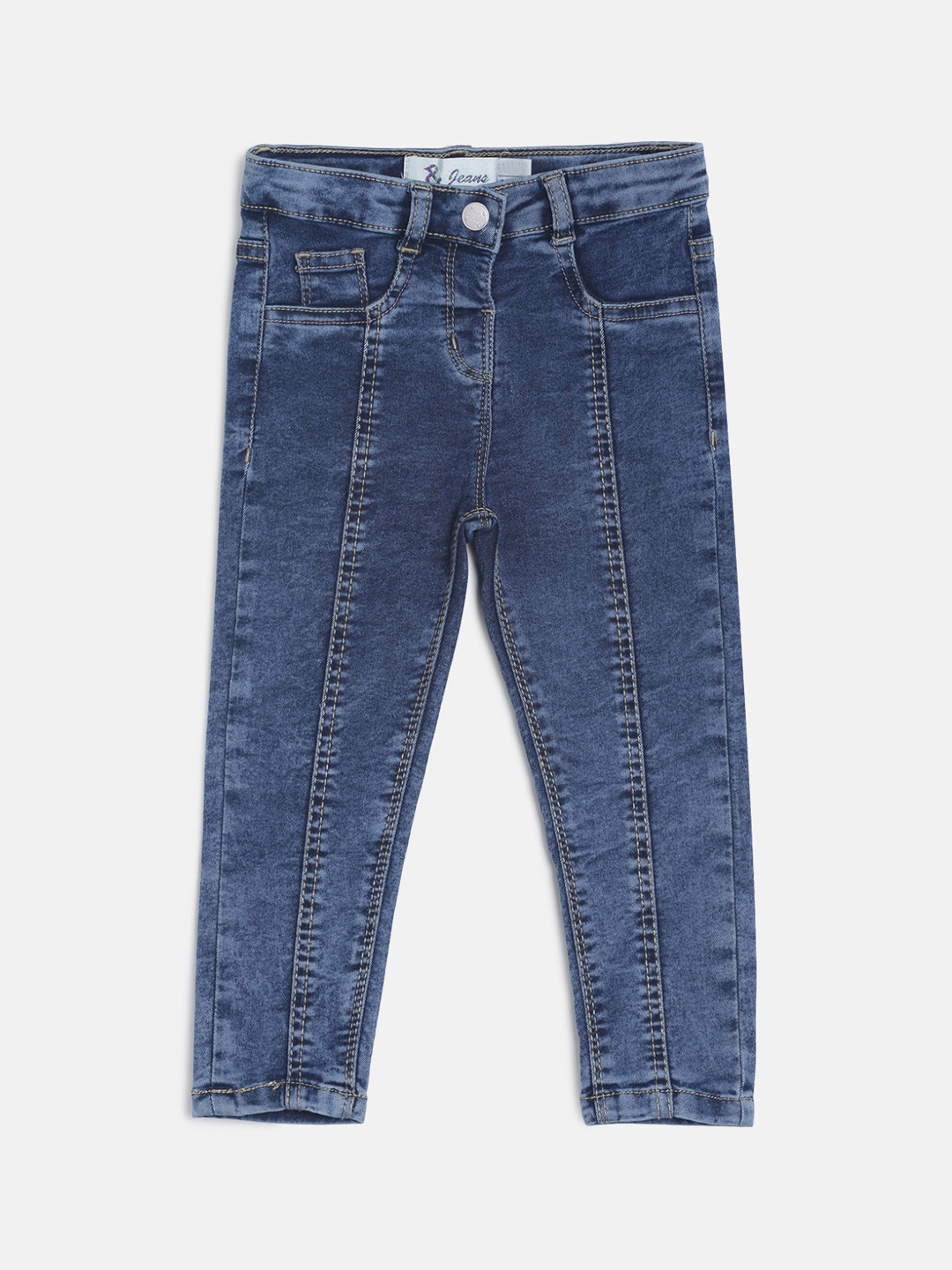 

TALES & STORIES Girls Blue Slim Fit Mid-Rise Clean Look Jeans