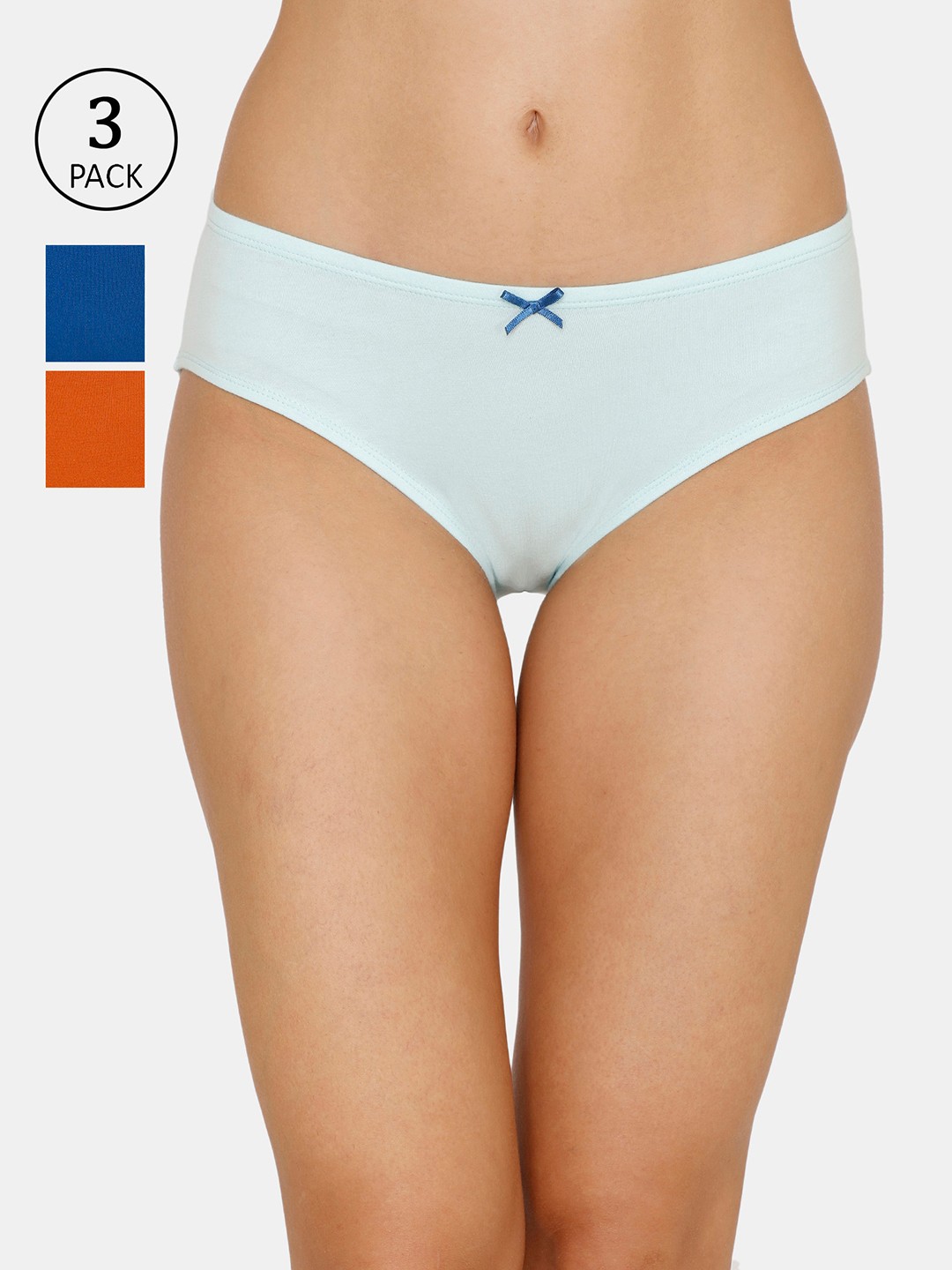 

Zivame Women Pack of 3 Assorted Hipster Briefs ZI2420FASHZORNG