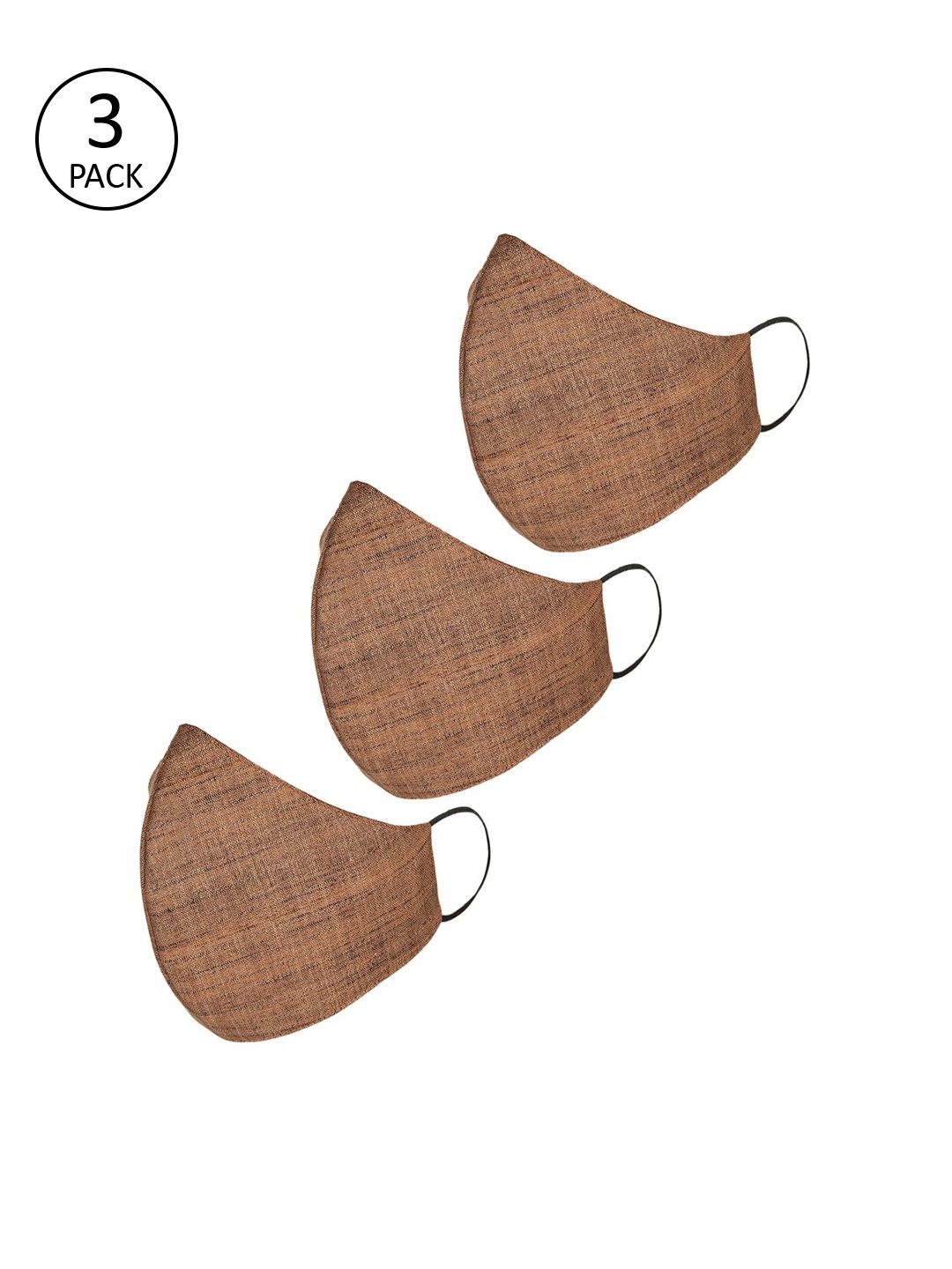 

Tossido Men 3Ply 3Pcs Protective Outdoor Face Masks, Brown