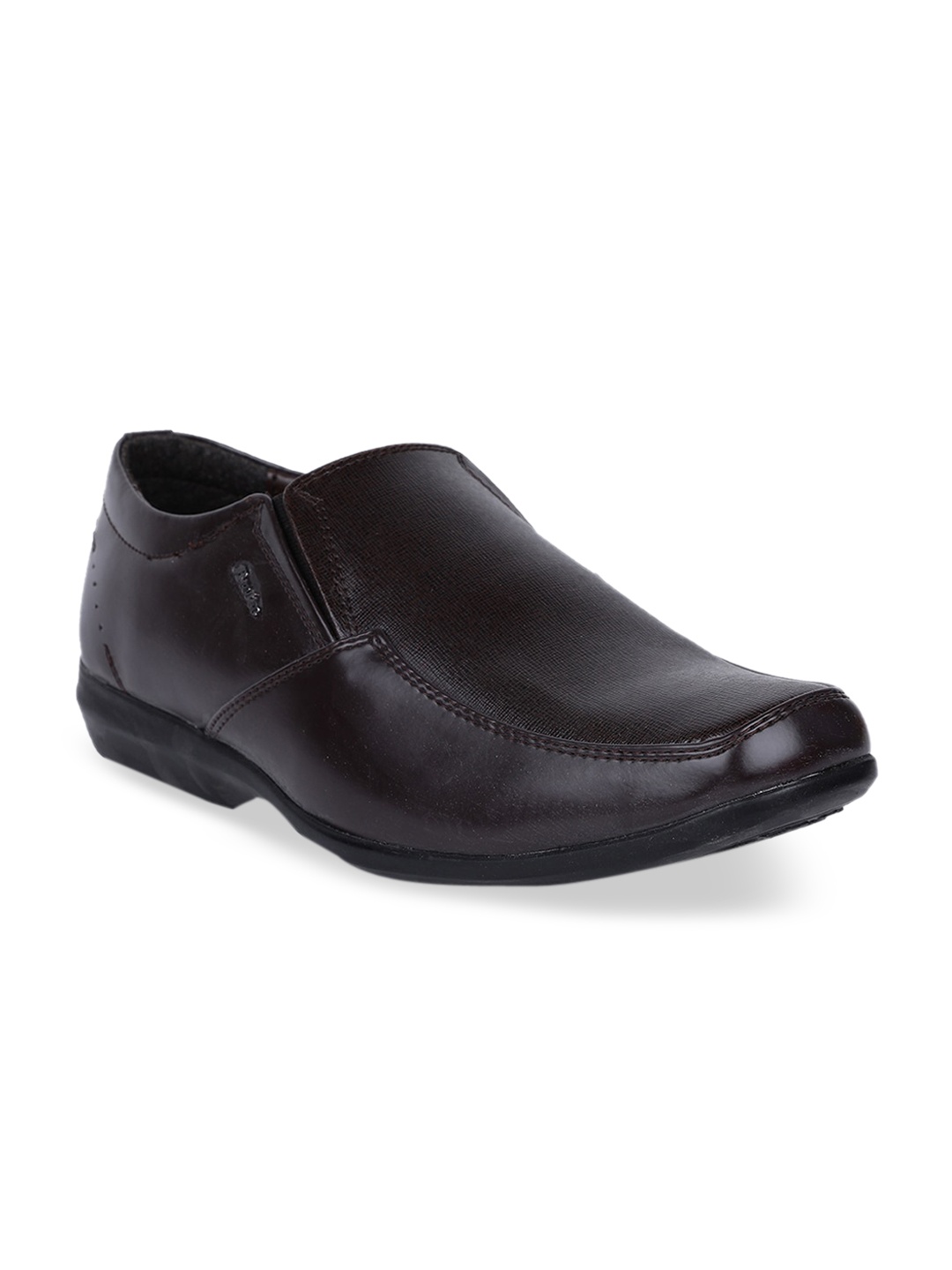 

Bata Men Black Solid Formal Slip-Ons