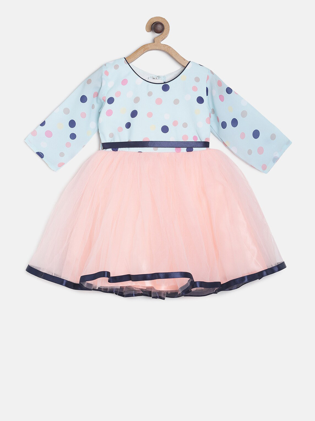 

TALES & STORIES Girls Blue Printed Fit and Flare Dress