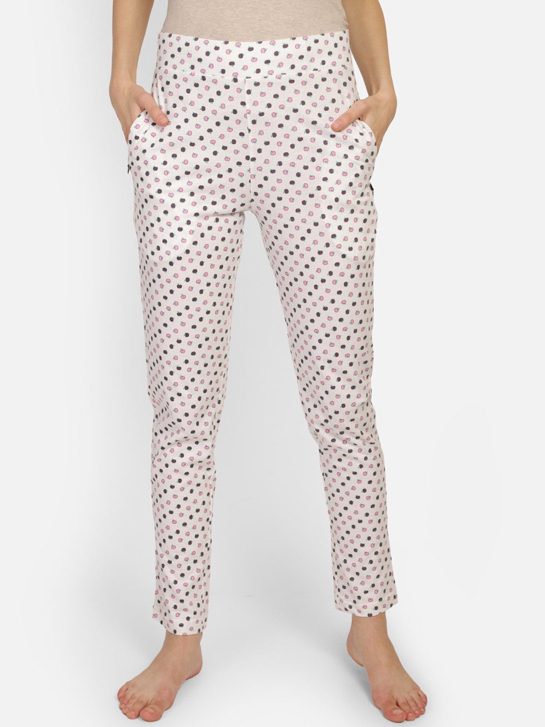 

Proteens Women Off White Printed Lounge Pant