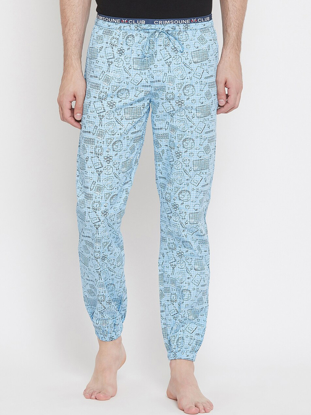 

Crimsoune Club Men Blue Printed Lounge Pants
