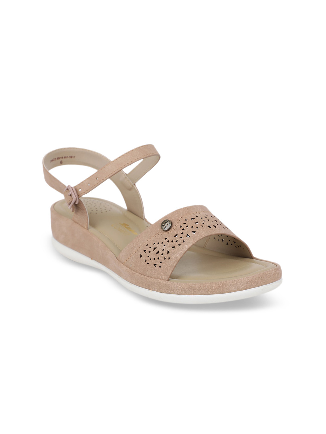 

Bata Women Beige Textured Comfort Heels