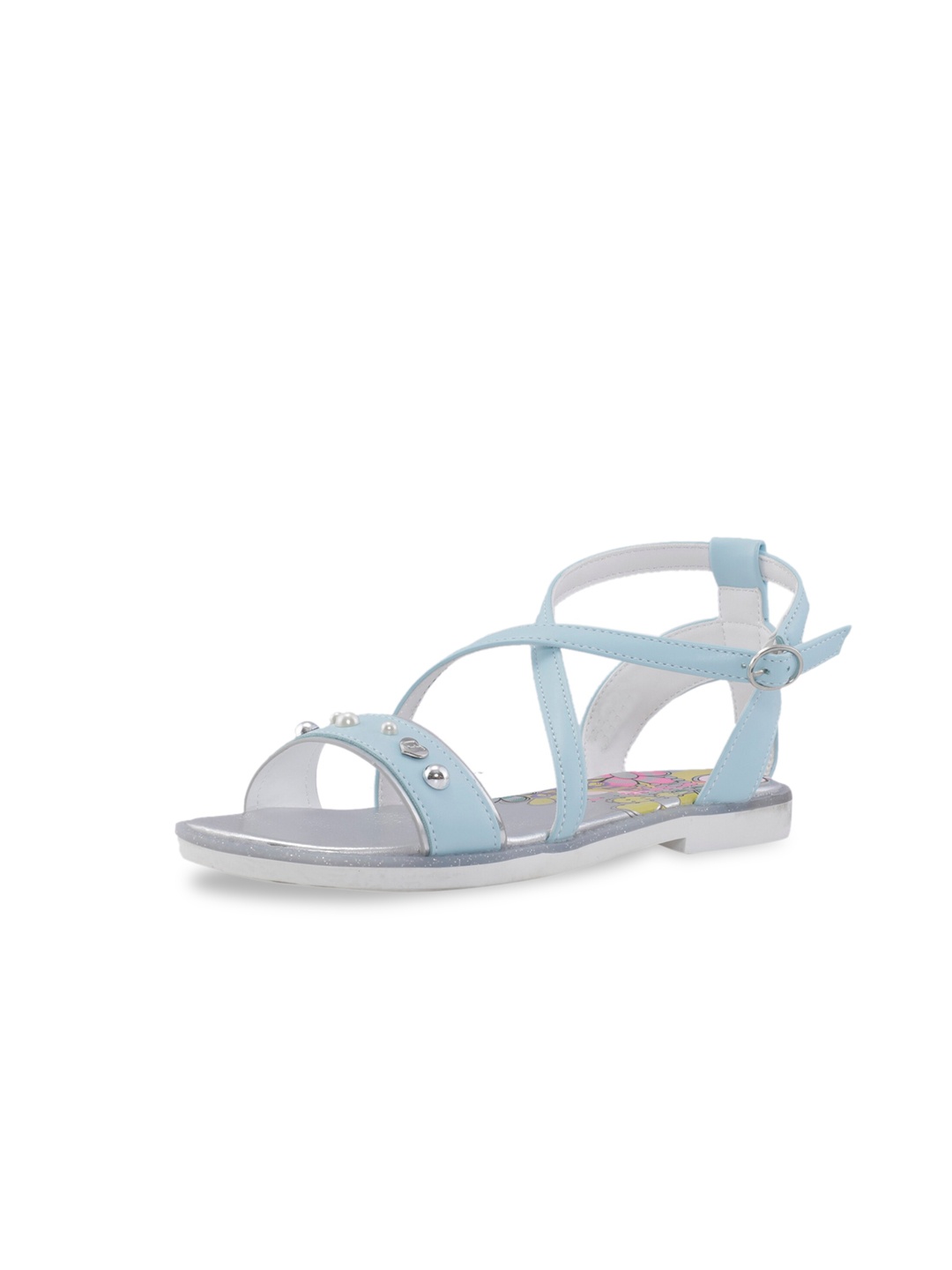 

Khadims Girls Blue Embellished Open Toe Flats