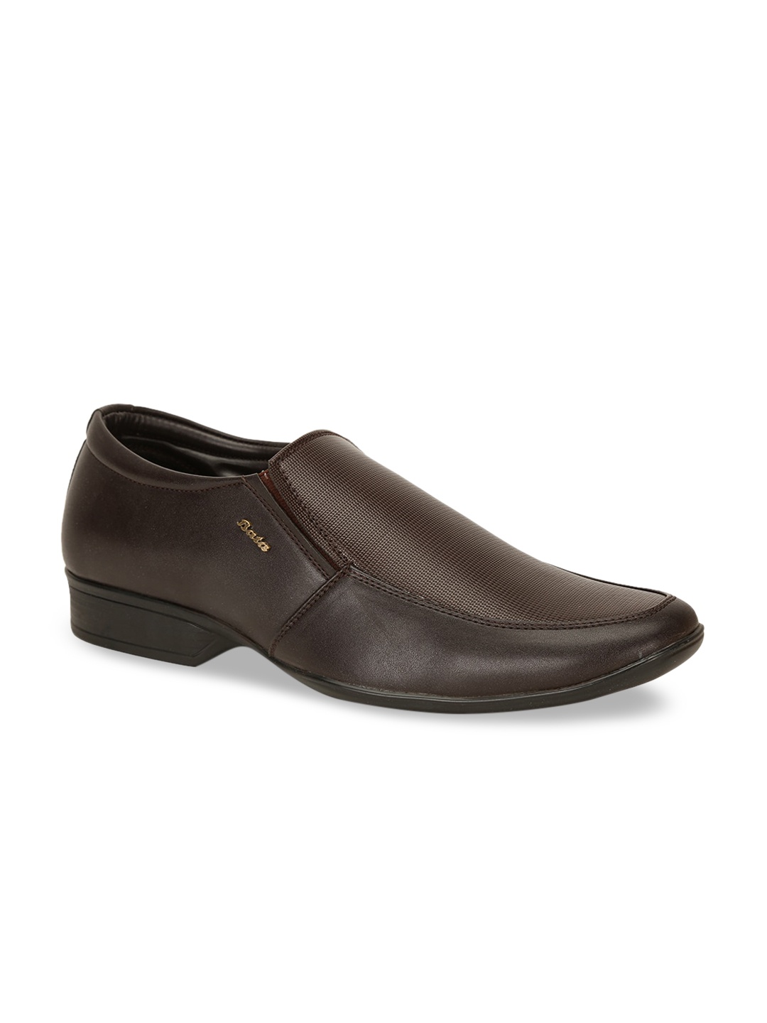

Bata Men Brown Solid Formal Slip-Ons