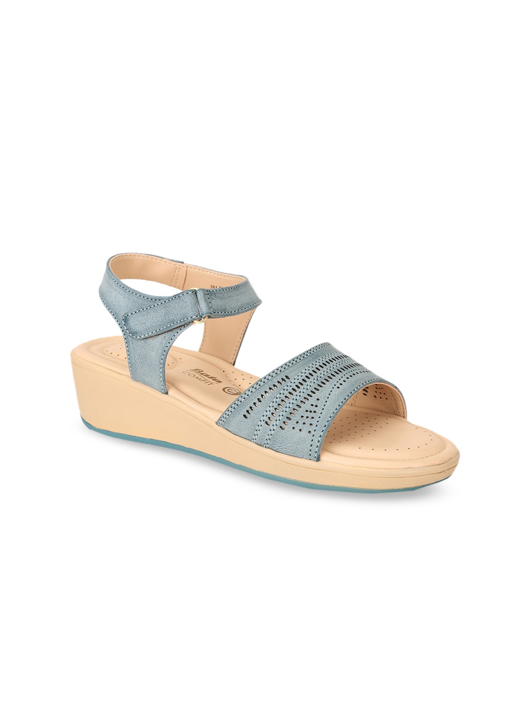 

Bata Women Blue & Cream-Coloured Solid Heels