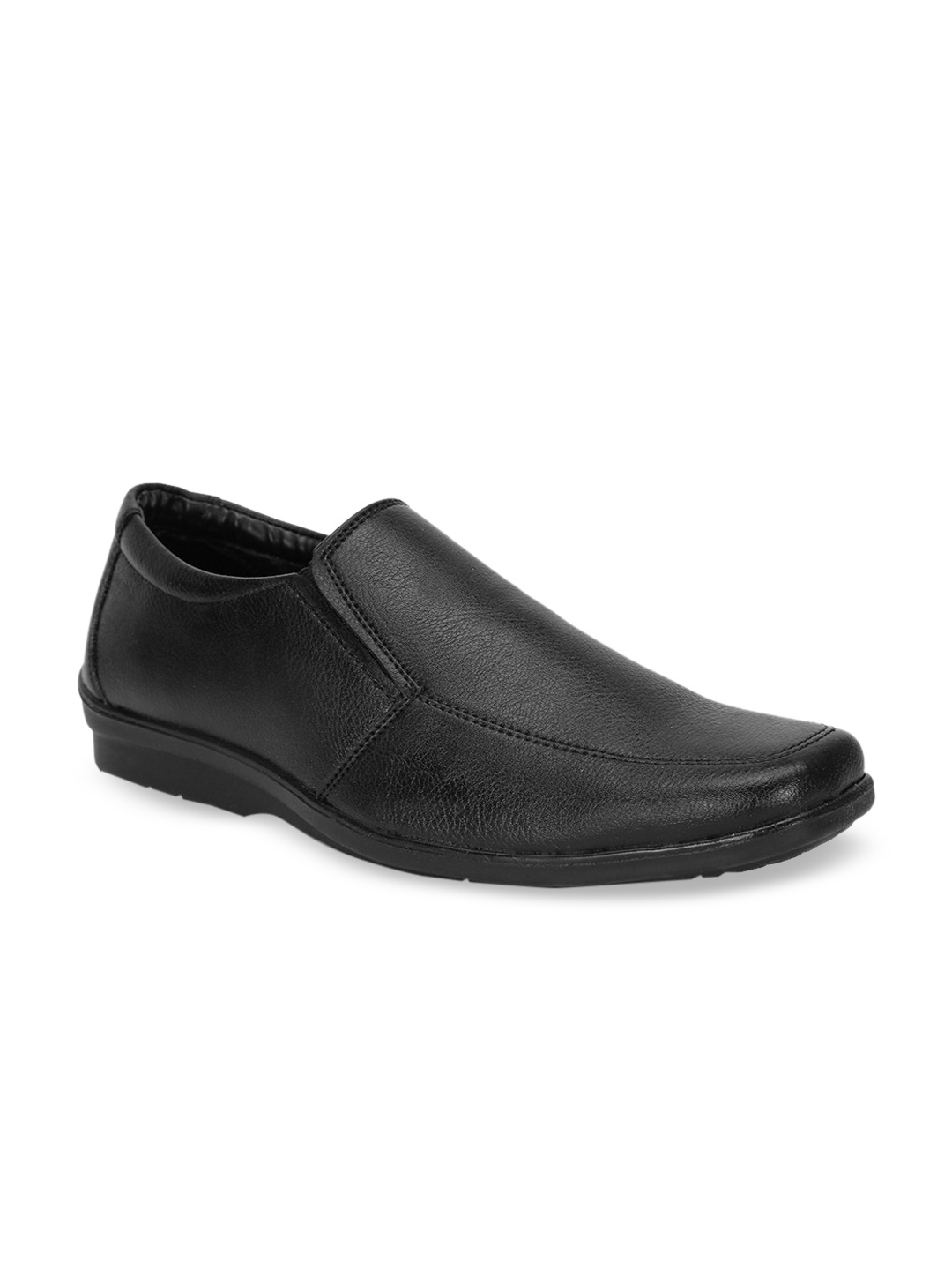 

Bata Men Black Solid Formal Slip-Ons