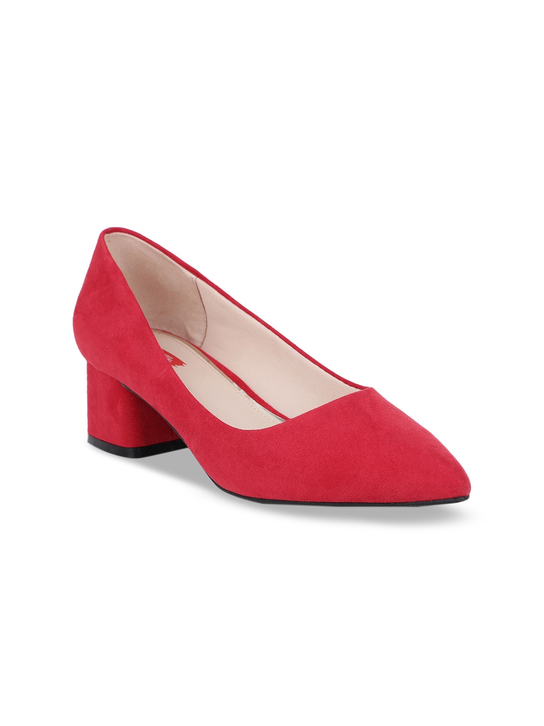 

Bata Women Red Solid Pumps