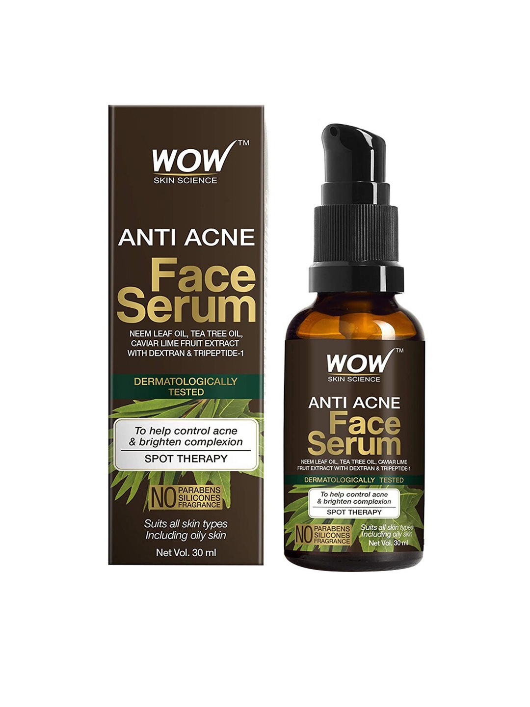 

WOW Skin Science Anti Acne Face Serum 30 ml, Brown