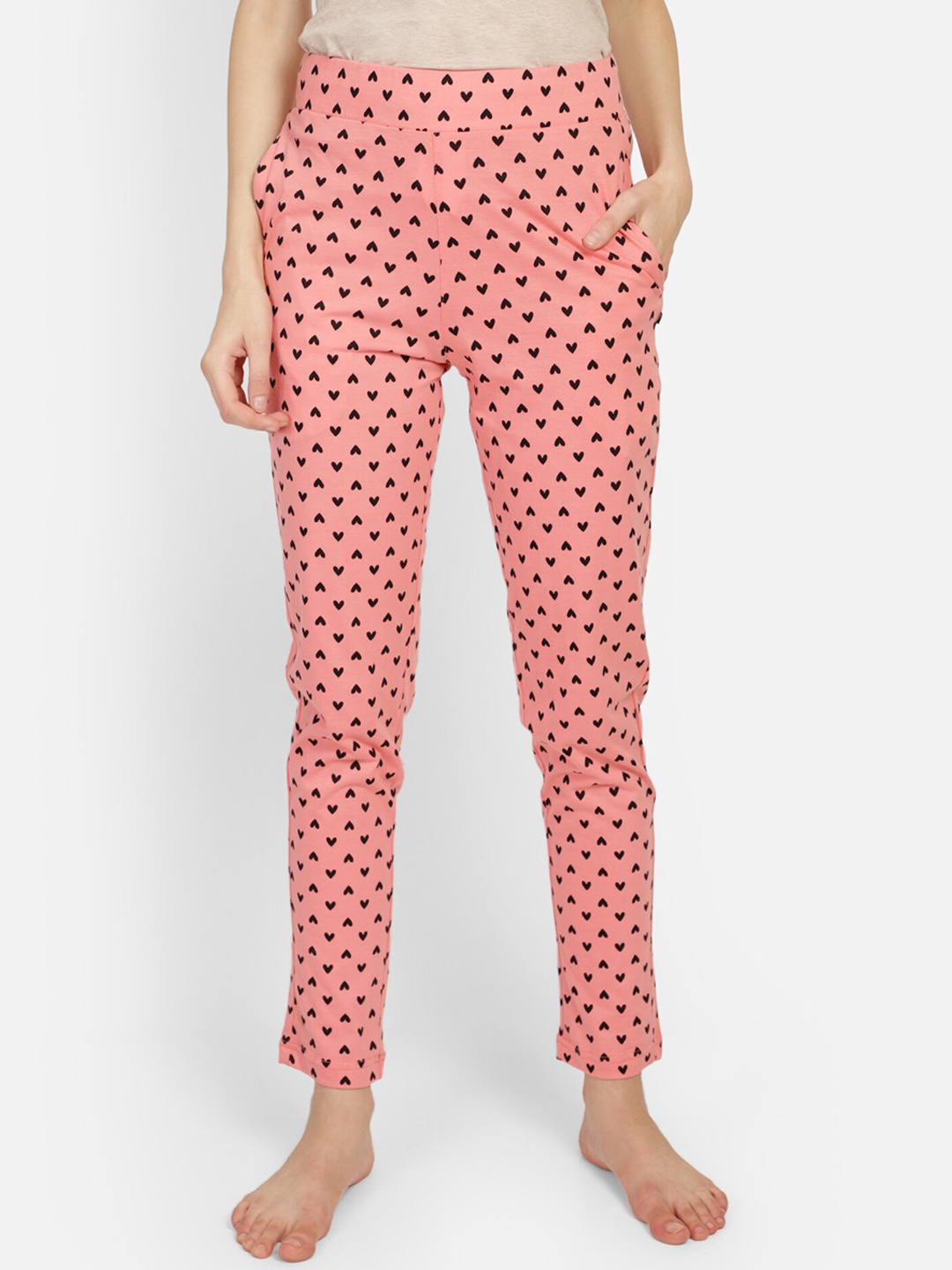 

PROTEENS Women Pink & Black Printed Lounge Pants