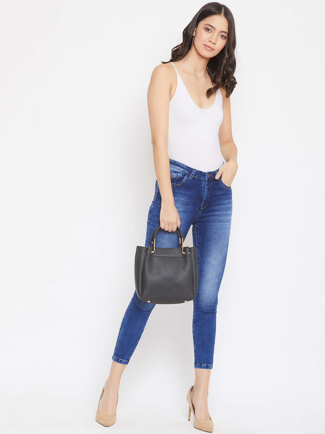 

Crimsoune Club Women Blue Super Skinny Fit Mid-Rise Clean Look Jeans