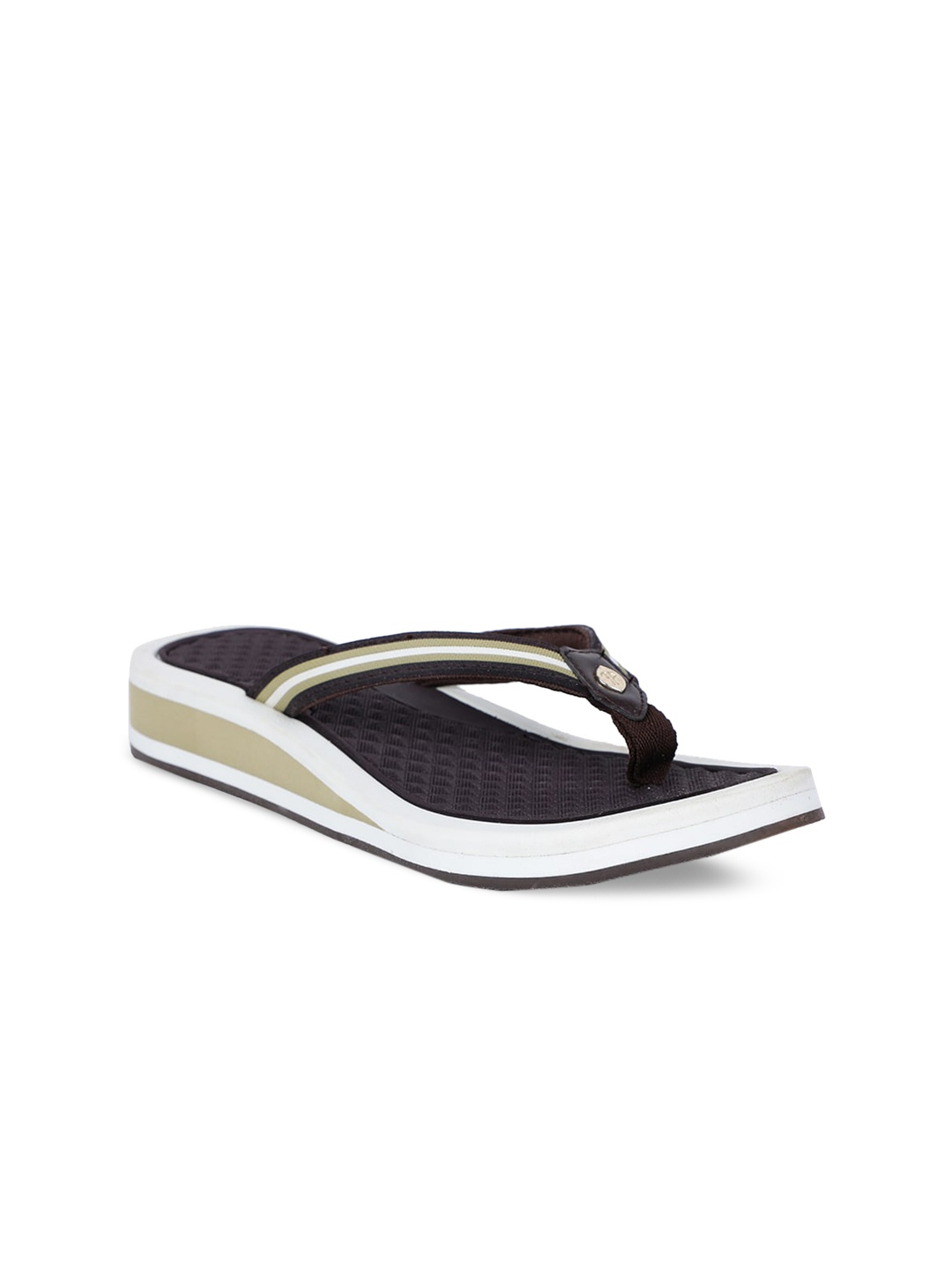 

Bata Women Brown & White Striped Heels
