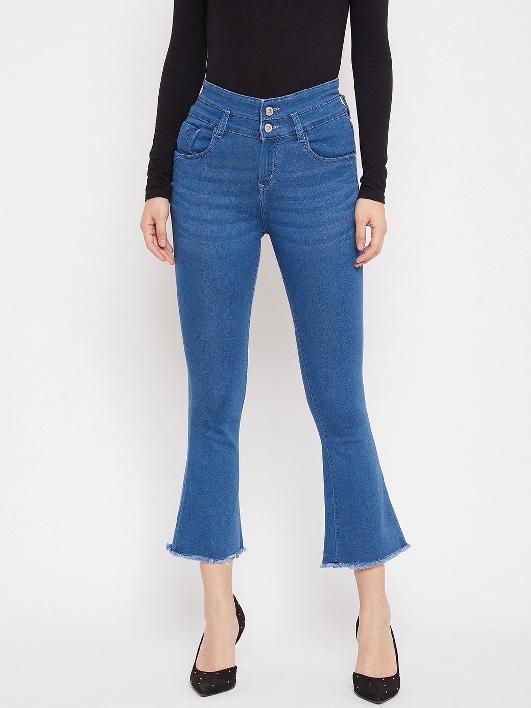 

Crimsoune Club Women Blue Super Skinny Fit Mid-Rise Clean Look Jeans