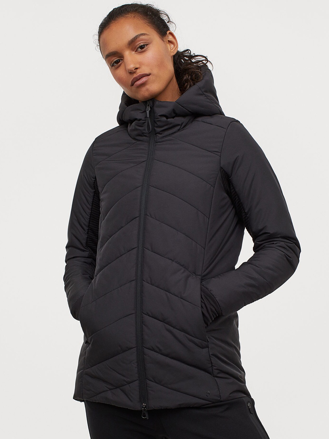 

H&M Quilted outdoor jacket, Black
