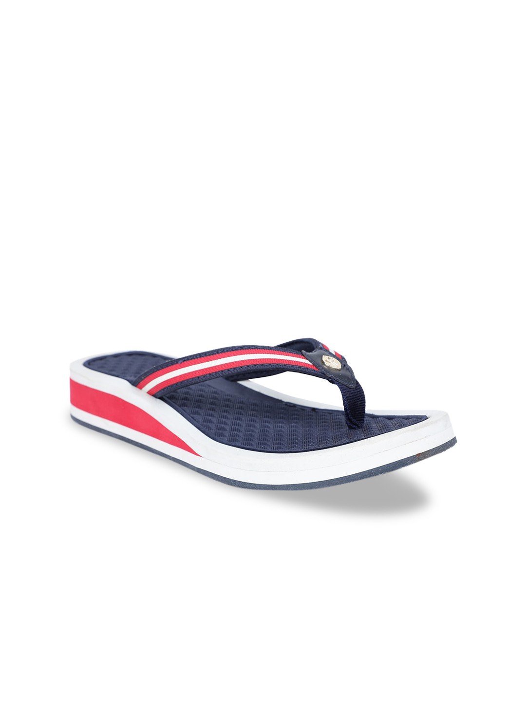 

Bata Women Blue Striped Platforms