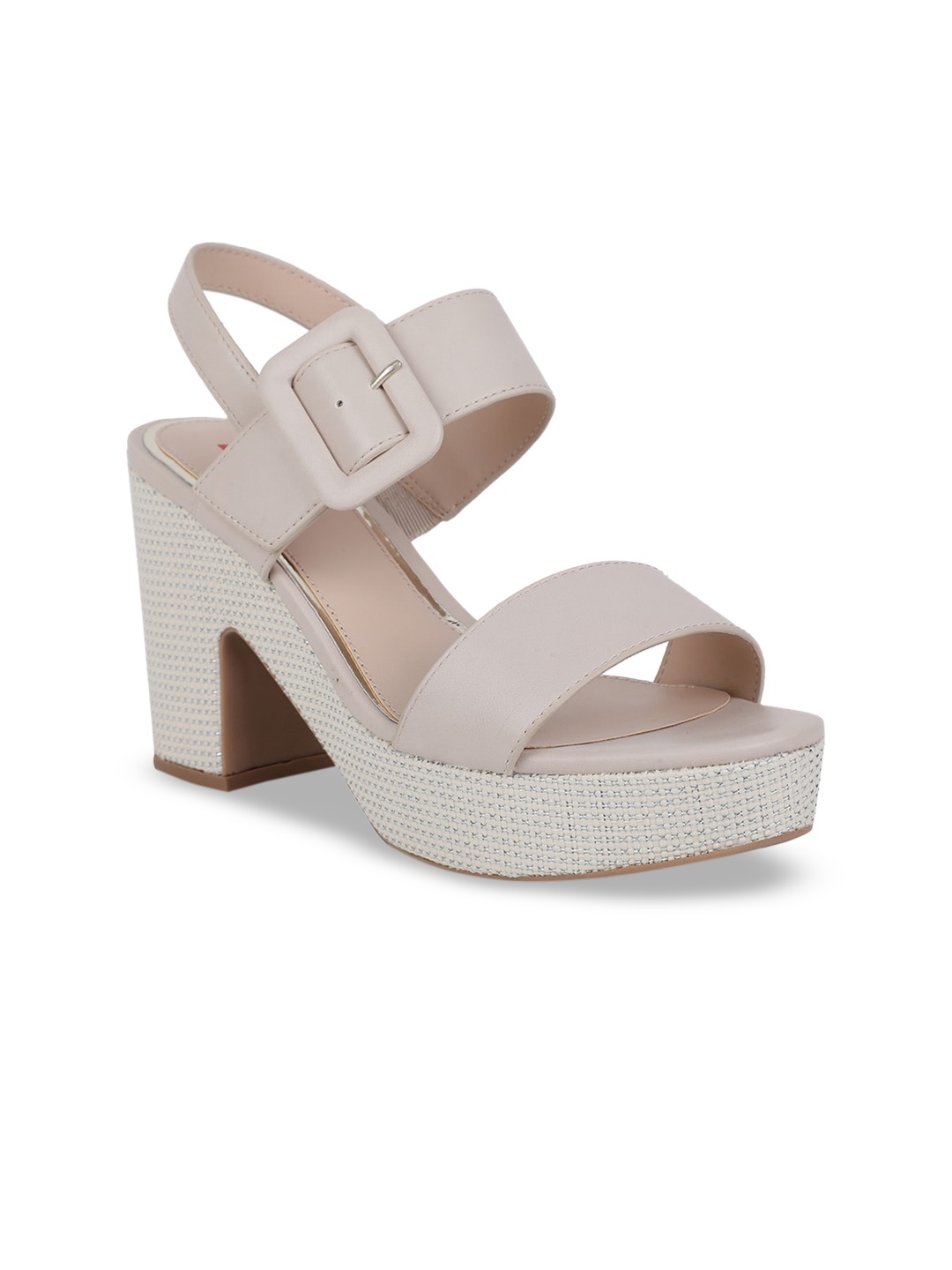 Bata Women Off-White Solid Platform Heels