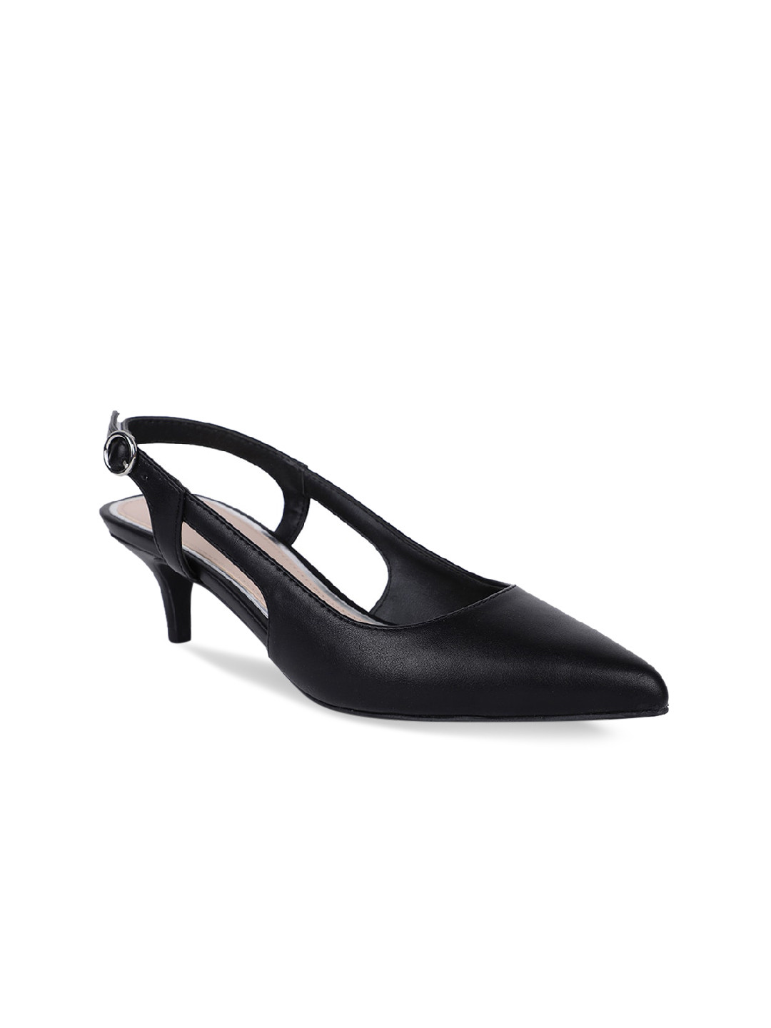 

Bata Women Black Solid Pumps
