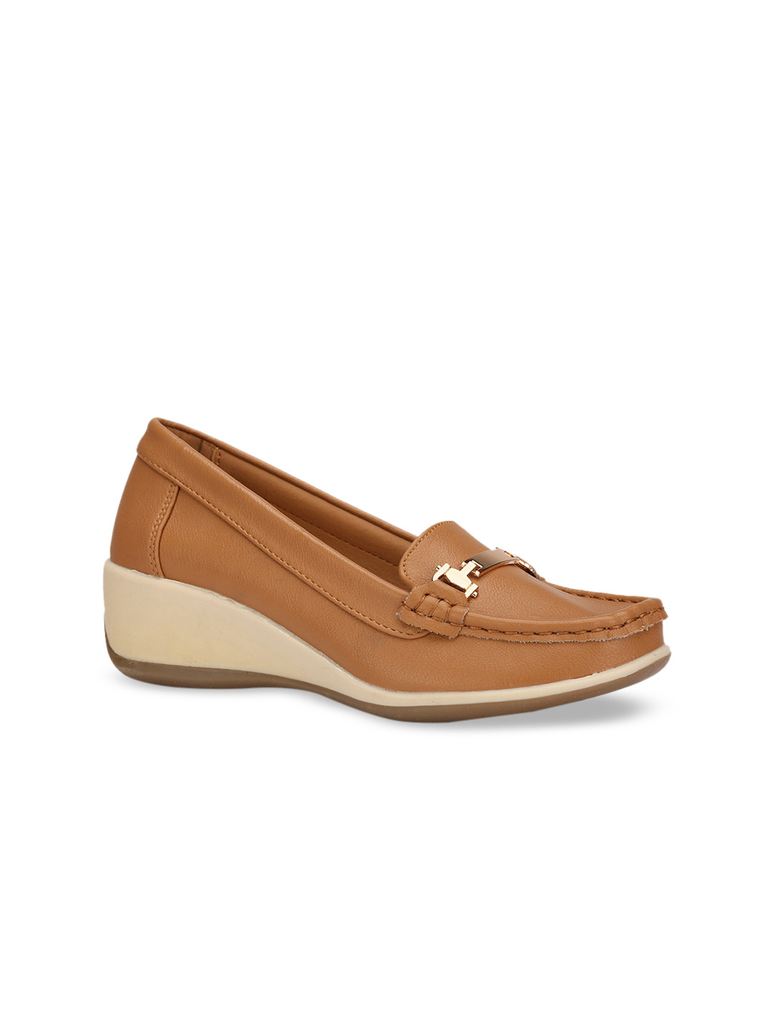 

Bata Women Tan Brown Solid Pumps