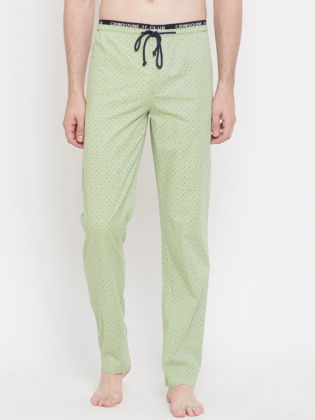 

Crimsoune Club Men Green Printed Lounge Pants