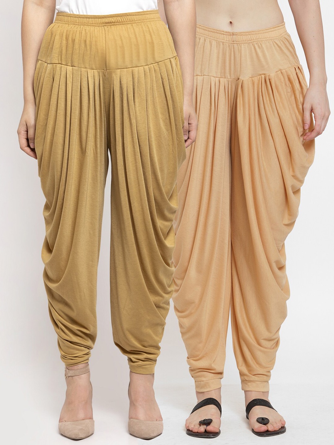 

GRACIT Women Pack Of 2 Solid Dhoti Salwars, Beige