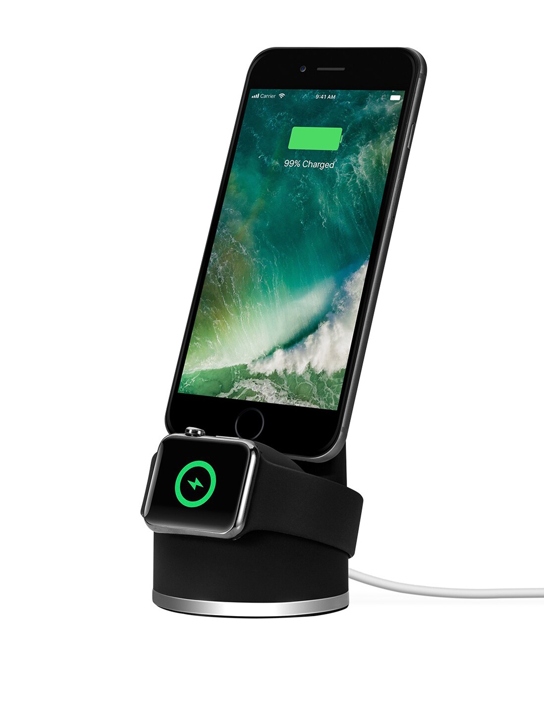 

DailyObjects Black Apple Watch & iPhone Charging Dock