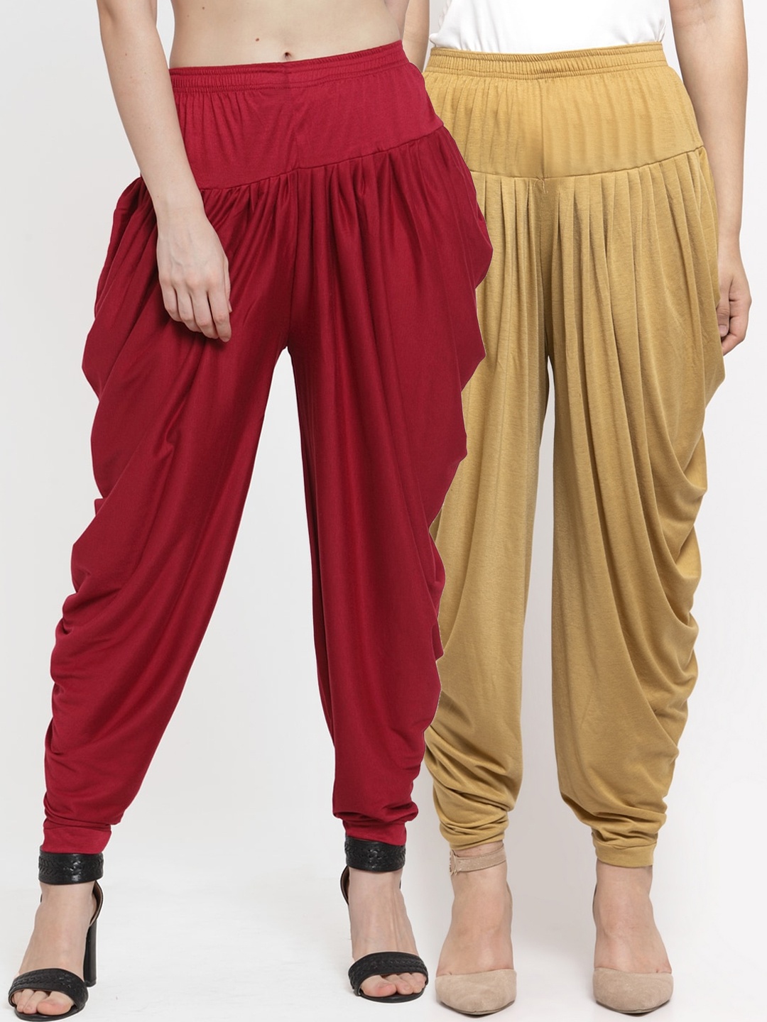 

GRACIT Women Pack Of 2 Solid Dhoti Salwars, Beige