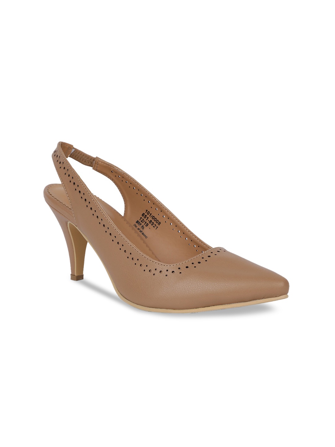 

Bata Women Beige Solid Pumps