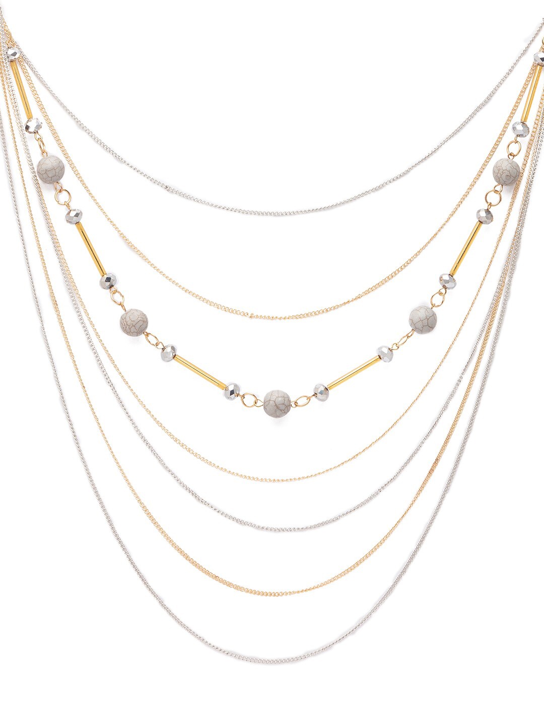 

Globus Women Gold-Plated Layered Metal Necklace