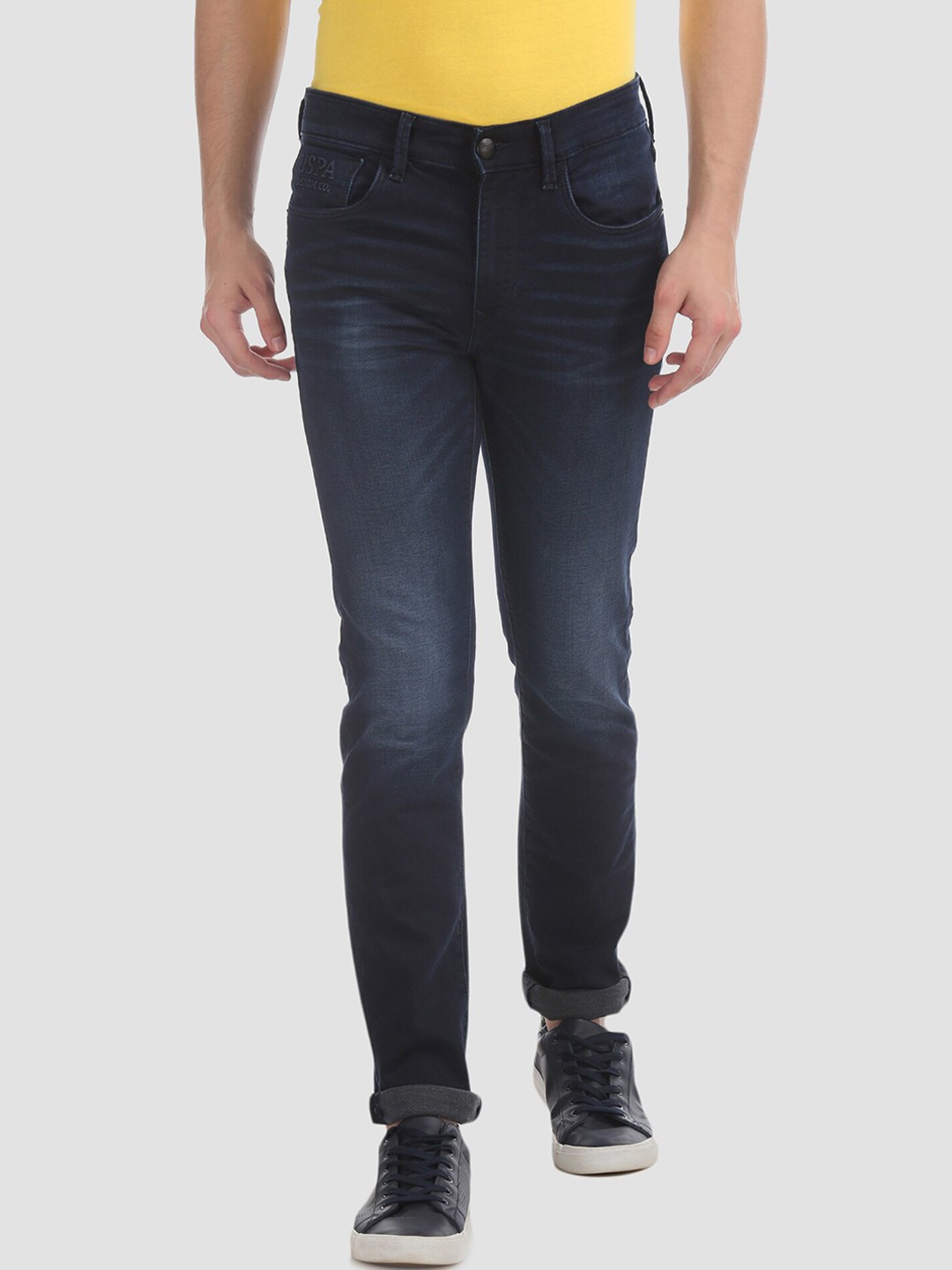 

U.S. Polo Assn. Denim Co. Men Blue Slim Fit Mid-Rise Clean Look Stretchable Jeans