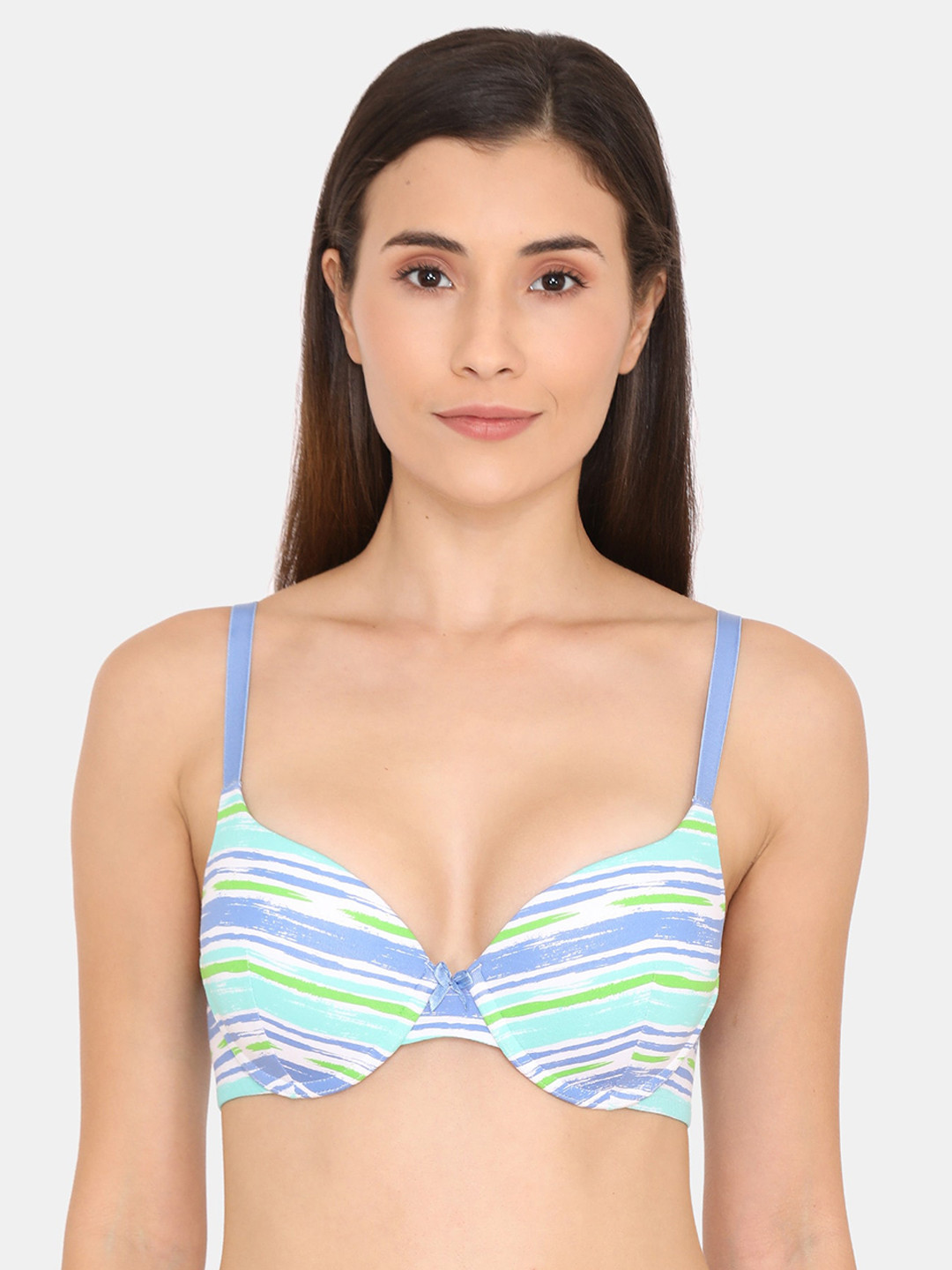 

Zivame Multicoloured Lace Underwired Lightly Padded Push-Up Bra ZI101YFASHJDAST, Multi