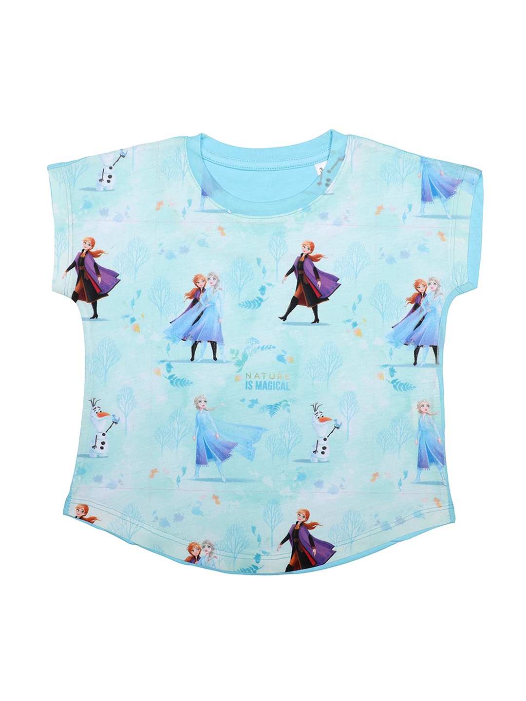 

Disney by Wear Your Mind Girls Blue Printed Top