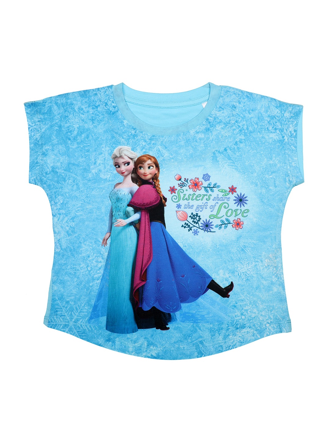 

Disney by Wear Your Mind Girls Blue Printed Top